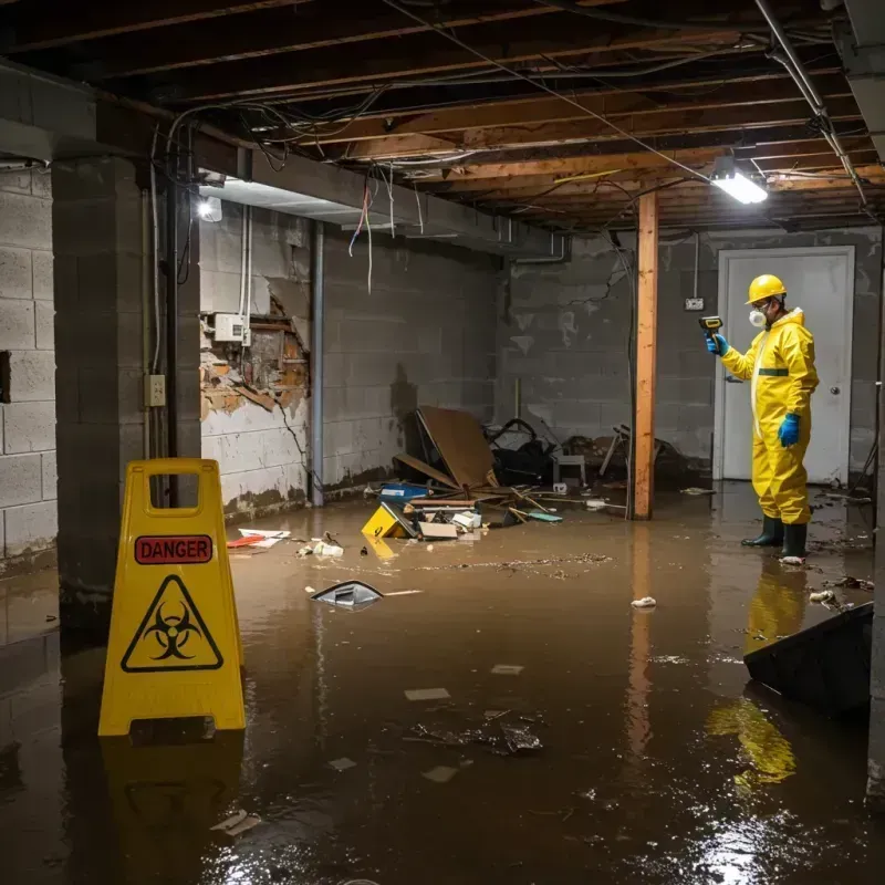 Flooded Basement Electrical Hazard in Nowthen, MN Property