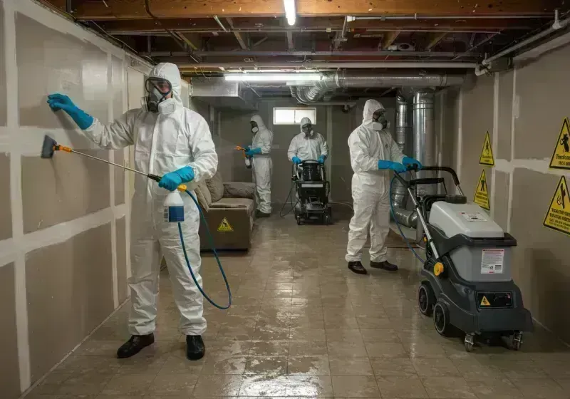 Basement Moisture Removal and Structural Drying process in Nowthen, MN